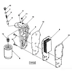 Adapter, Filter Head - Блок «Lube Oil Cooler LC9017»  (номер на схеме: 14)