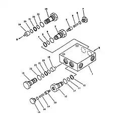 Ring, Back-Up A18X14 - Блок «Клапан проверки вспомогательного клапана»  (номер на схеме: 4)