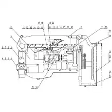 Air outlet pipe I - Блок «Установка двигателя»  (номер на схеме: 4)