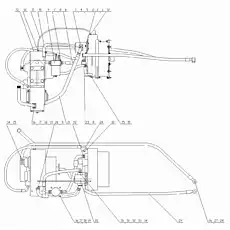 Articulating bolt for pipe connector M22x1.5x48 - Блок «Гидравлическая система трансмиссии и крутящего момента»  (номер на схеме: 28)