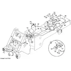 Brake X-connector - Блок «Рабочая тормозная система»  (номер на схеме: 17)