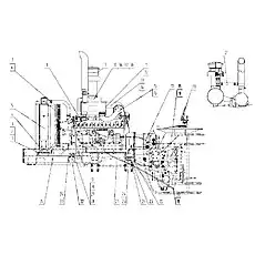 Articulation safety label - Блок «Дизельный двигатель в сборе WDHD10G0044*3»  (номер на схеме: 18)