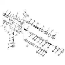 Vent valve platform - Блок «Клапан управления скорость»  (номер на схеме: 28)