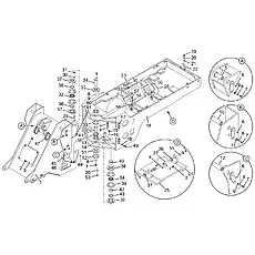 Articulated pin - Блок «Система рамы»  (номер на схеме: 34)