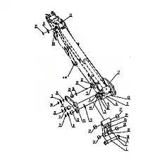 71 Pin-Cotter - Блок «Группа рычагов - Экскаватор-погрузчик 2»  (номер на схеме: 18)