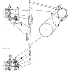 BOLT - Блок «Кронштейн компрессора 46C1231001»  (номер на схеме: 6)