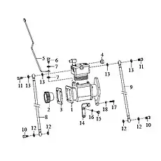 Шестерня воздушного компрессора - Блок «Воздушный компрессор в сборе 2»  (номер на схеме: 2)