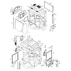 Air conditioning housing assembly - Блок «9F653-45B030000A0 Cab outside installs assembly»  (номер на схеме: 29)