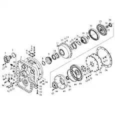 First—stage worm wheel - Блок «Гидравлический преобразователь крутящего момента»  (номер на схеме: 22)