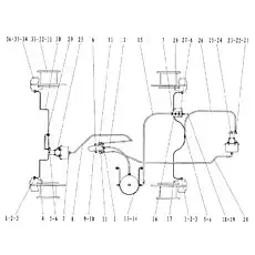 BRAKE LAMP SWITCH YK209K - Блок «Рабочая тормозная система»  (номер на схеме: 10)