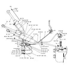BIG CHAMBER TUBE OF RIGHT LIFT CYLINDER - Блок «Система гидравлического инструмента»  (номер на схеме: 61)