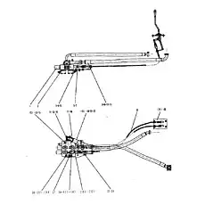 Flexible shaft - Блок «Hydraulic control assembly 2»  (номер на схеме: 22)