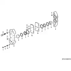 O-ring O20*2.4 JS-ZL50-015 - Блок «Brake caliper assembly E0714-4120001739 (371328)»  (номер на схеме: 4)