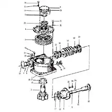Приводная шестерня - Блок «Червячный привод»  (номер на схеме: 3)