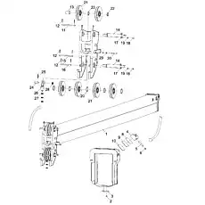 Spring-loaded pin - Блок «TELESCOPIC BOOM SECTION 3 ASSY. D00755708800000000Y»  (номер на схеме: 12)