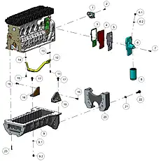 GASKET, OIL COOLER - Блок «Lubrication system»  (номер на схеме: 3)