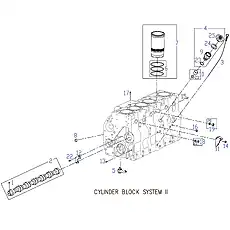COVER, OIL FILLER - Блок «CYLINDER BLOCK SYSTEM 2»  (номер на схеме: 25)