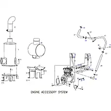 BRACKET, AIR COMPRESSOR - Блок «ENGINE ACCESSORY SYSTEM»  (номер на схеме: 11)