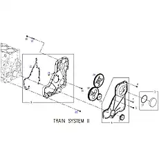 GEAR, AIR COMPRESSOR - Блок «TRAIN SYSTEM 2»  (номер на схеме: 19)