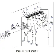 PLUG - Блок «CYLINDER BLOCK SYSTEM 1»  (номер на схеме: 20)