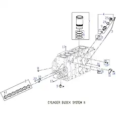 BRACKET ASSEMBLY (WELDED), FUEL INJECTION PUMP - Блок «CYLINDER BLOCK SYSTEM 2»  (номер на схеме: 11)