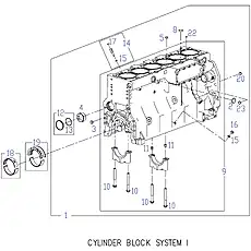PLUG - Блок «CYLINDER BLOCK SYSTEM 1»  (номер на схеме: 20)