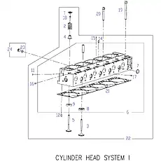 BOLT (LONG), CYLINDER HEAD - Блок «CYLINDER HEAD SYSTEM 1»  (номер на схеме: 19)