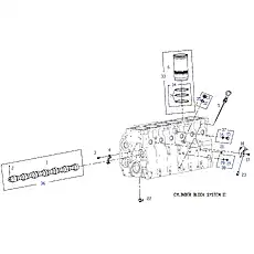 BRACKET ASSEMBLY (WELDED), FUEL INJECTION PUMP - Блок «CYLINDER BLOCK SYSTEM 2»  (номер на схеме: 18)