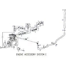 BRACKET, AIR COMPRESSOR - Блок «ENGINE ACCESSORY SYSTEM 1»  (номер на схеме: 2)