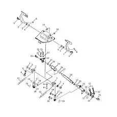 Деталь соединительная - Блок «педаль тормоза и тормозной механизм»  (номер на схеме: 17)