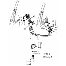 HYDRAULIC PIPING (hydraulic tank to lift cylinder) SD16L (2)