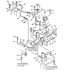 Болт - Блок «трубопровод гидрораспределителя и редукционного клапана»  (номер на схеме: 11)