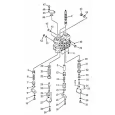 body, suction valve - Блок «Подъем лезвия и клапан управления наклоном»  (номер на схеме: 13)