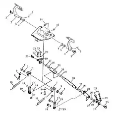 pedal, R.H - Блок «Педаль тормоза»  (номер на схеме: 2)