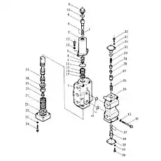 O-ring - Блок «Переключающий клапан (для рыхлителя)»  (номер на схеме: 23)