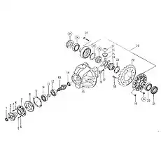 Axle shaft gear washer - Блок «ГЛАВНЫЙ РЕДУКТОР И ДИФФЕРЕНЦИАЛ В СБОРЕ»  (номер на схеме: 23)