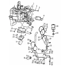 AIR INTAKE PIPE - Блок «Монтаж и приспособление двигателя (для CUMMINS)»  (номер на схеме: 23)