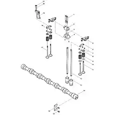 Rocker Arm Shaft Set - Блок «Valve Train Group»  (номер на схеме: 2)