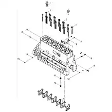 Cylinder head bolt - Блок «Cylinder block assembly»  (номер на схеме: 3)