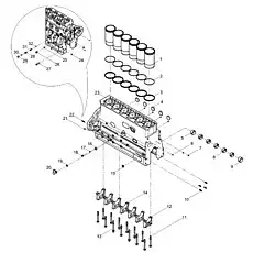 Corehole plug - Блок «Cylinder block subassembly»  (номер на схеме: 15)