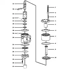 Needle roller thrust bearing  - Блок «Клапан 2»  (номер на схеме: 16)