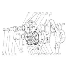 Ball bearing 6010-2RS - Блок «D30-1002030A/08 Запчасти корпуса механизма»  (номер на схеме: 5)