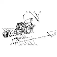Hinged bolt M8x1 - Блок «D0800-1111000 Форсунки топливного насоса в сборе»  (номер на схеме: 16)