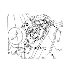 Cambered surface adjusting gasket - Блок «Fuel Injection Pump Assembly B7606T111000/08»  (номер на схеме: 8)