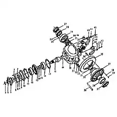 Axle shaft gear - Блок «Передняя задняя ось ведущей оси в сборе»  (номер на схеме: 30)